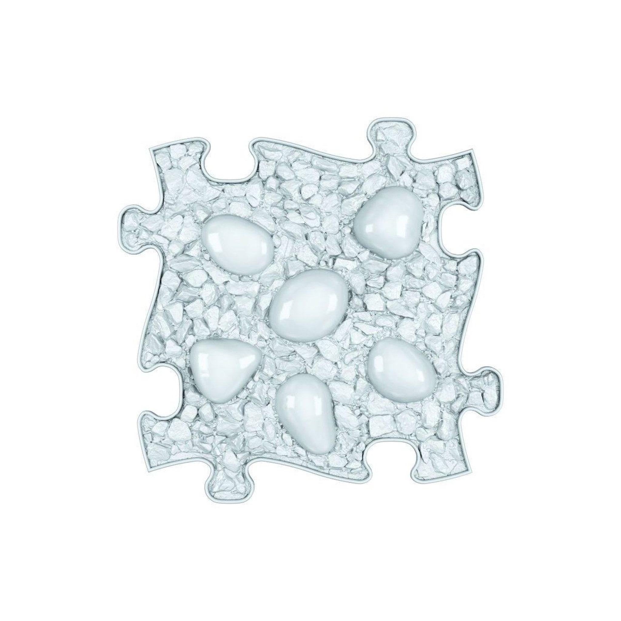 Voir la diapositive 4 : MUFFIK Tapis sensoriel  ensemble hiver - 6 pièces, blanc, argent pailleté, bleu pastel