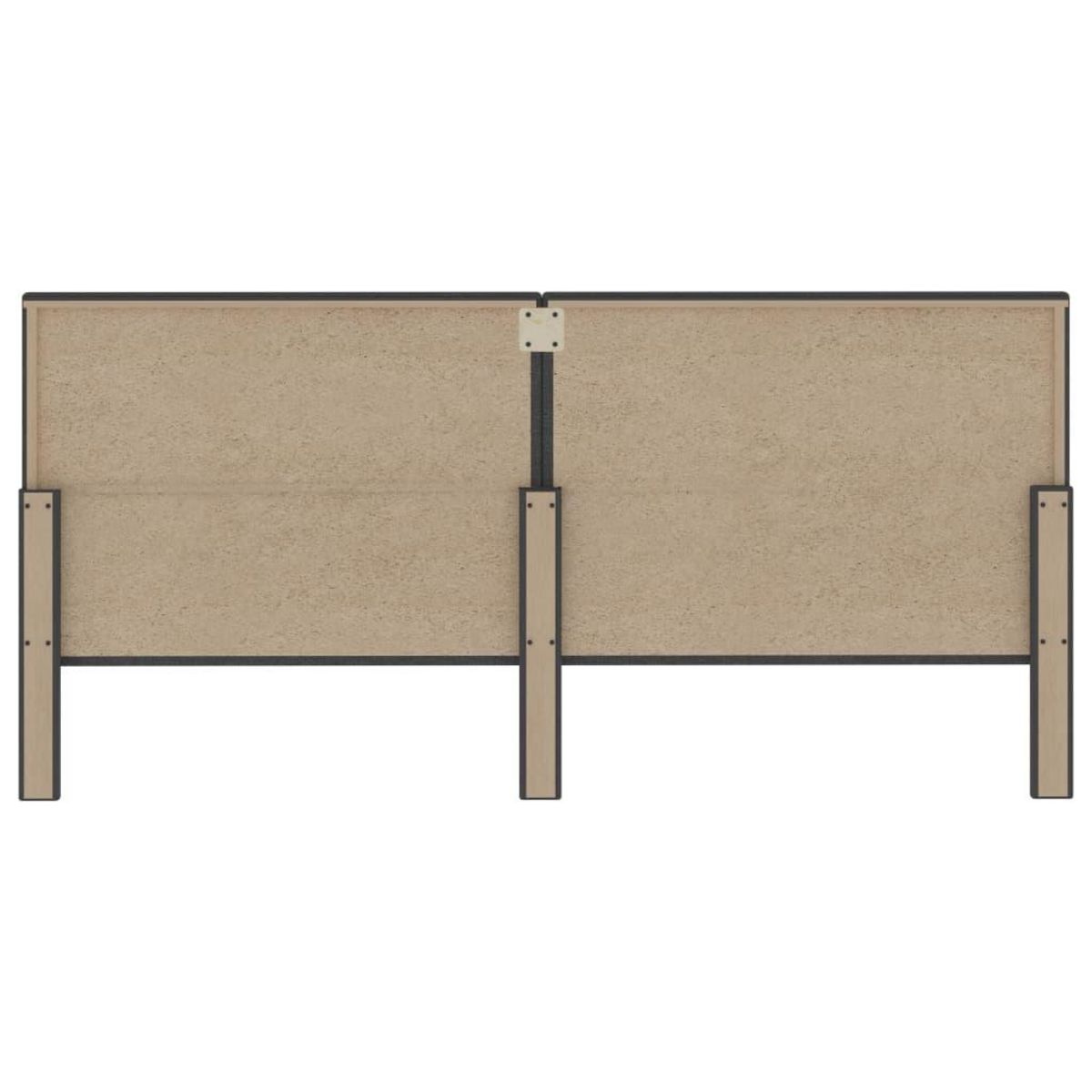 VIDAXL Tete de lit touffetee Gris fonce Tissu 200x200 cm