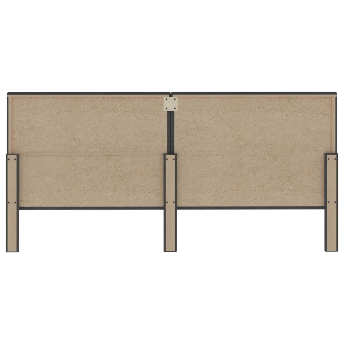 VIDAXL Tete de lit touffetee Gris fonce Tissu 200x200 cm