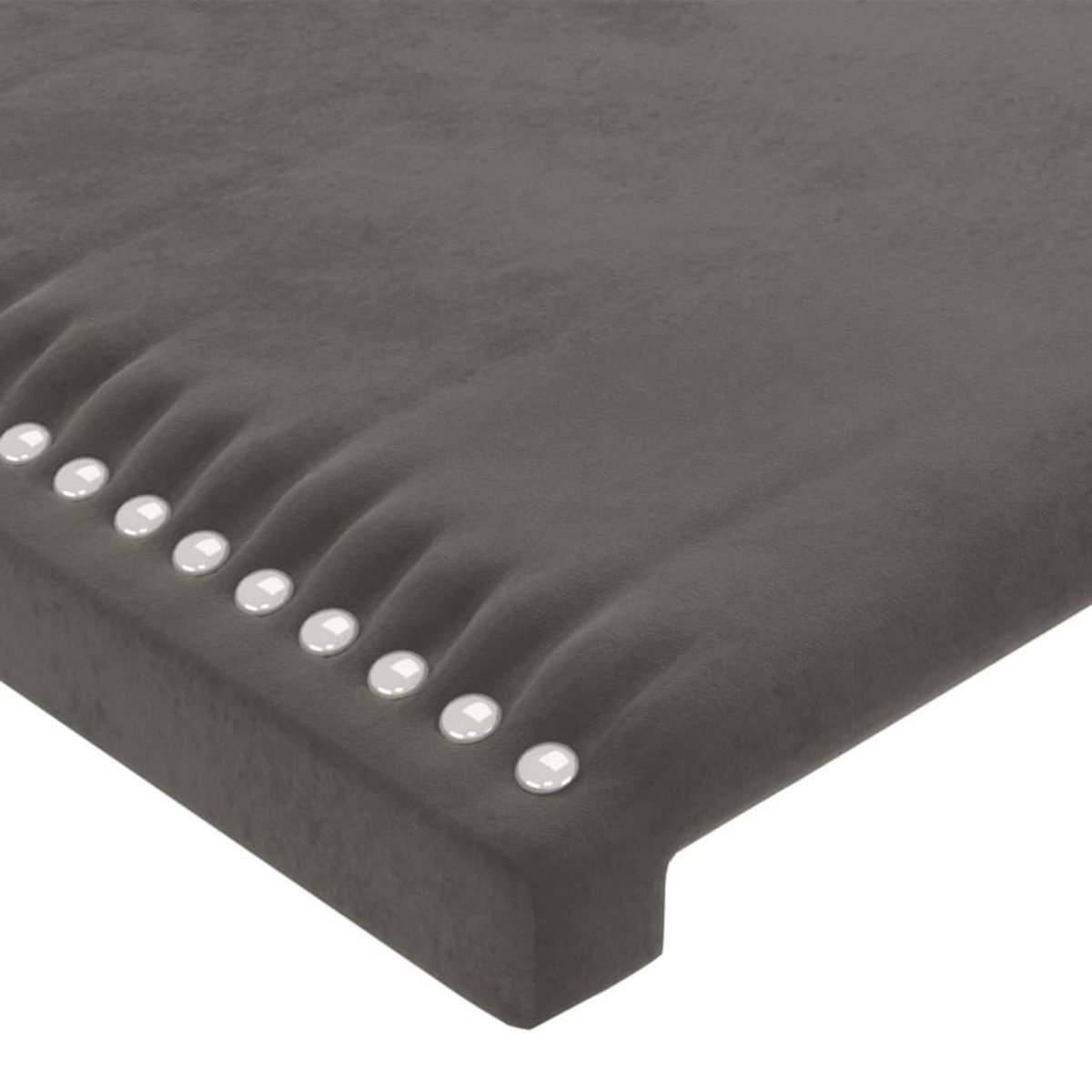 VIDAXL Tetes de lit 2 pcs Gris fonce 90x5x78/88 cm Velours