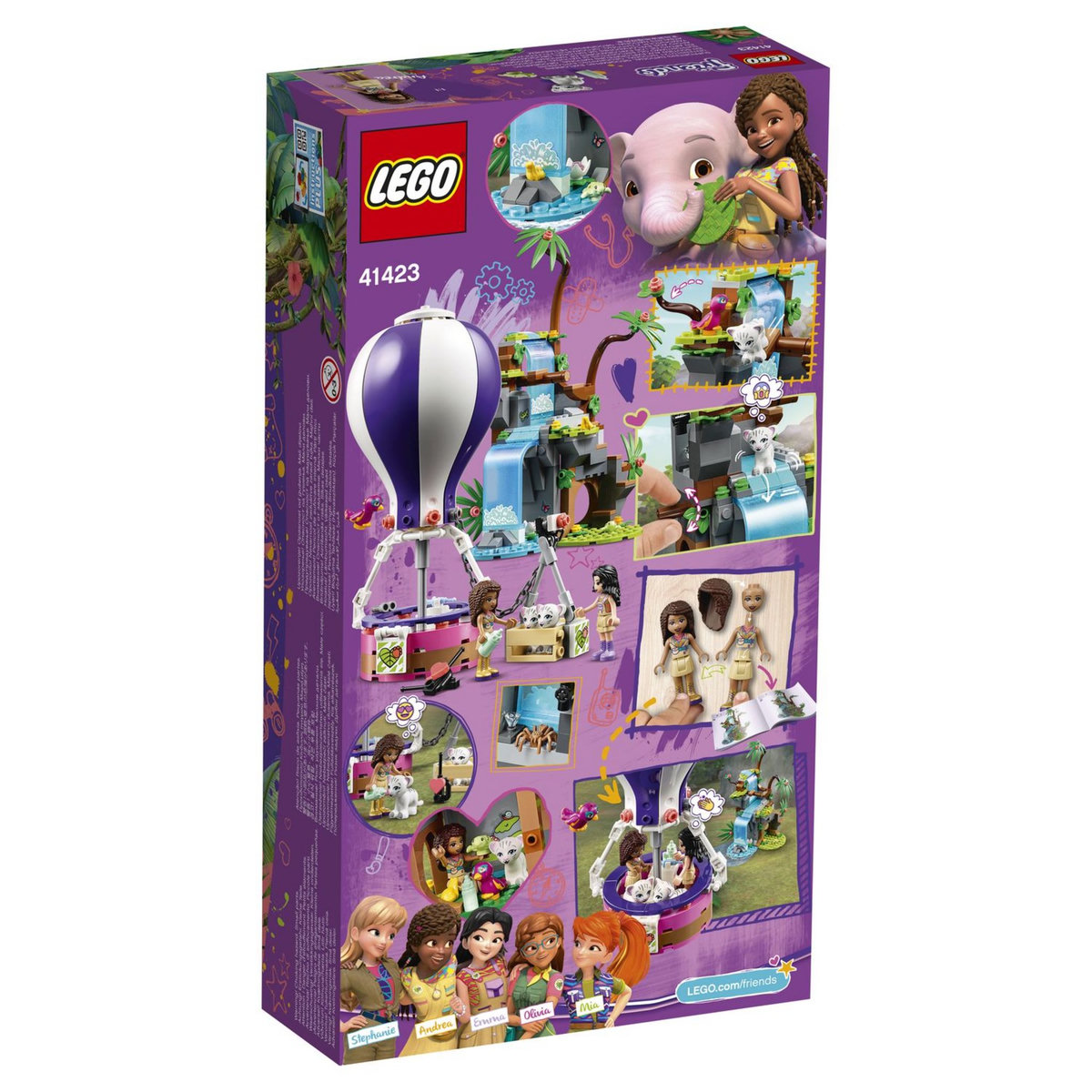 LEGO Friends 41423 - Le sauvetage des tigres en montgolfière