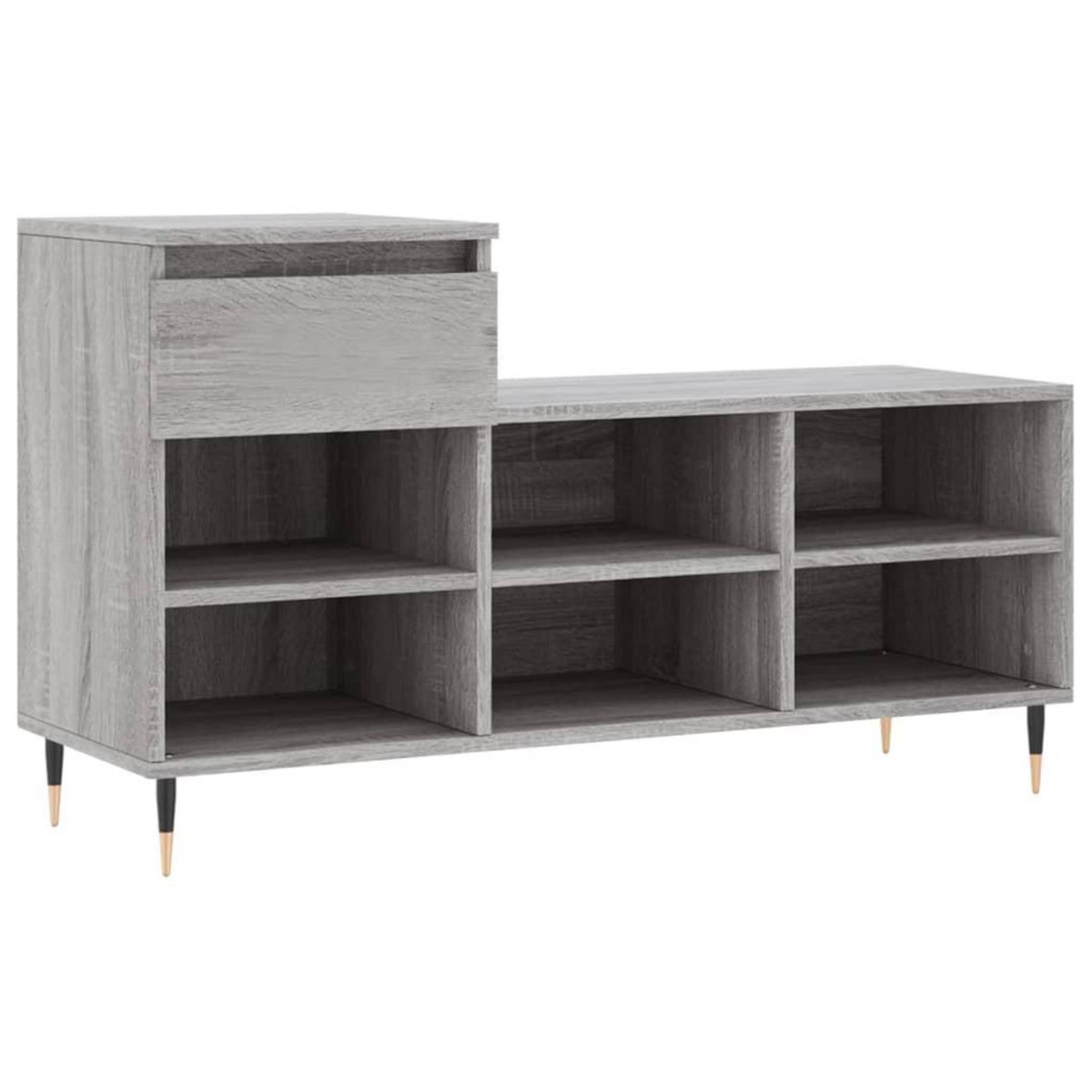 VIDAXL Armoire a chaussures Sonoma gris 102x36x60 cm Bois d'ingenierie