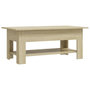 Voir la diapositive 2 : VIDAXL Table basse chene sonoma 102x55x42 cm bois d'ingenierie