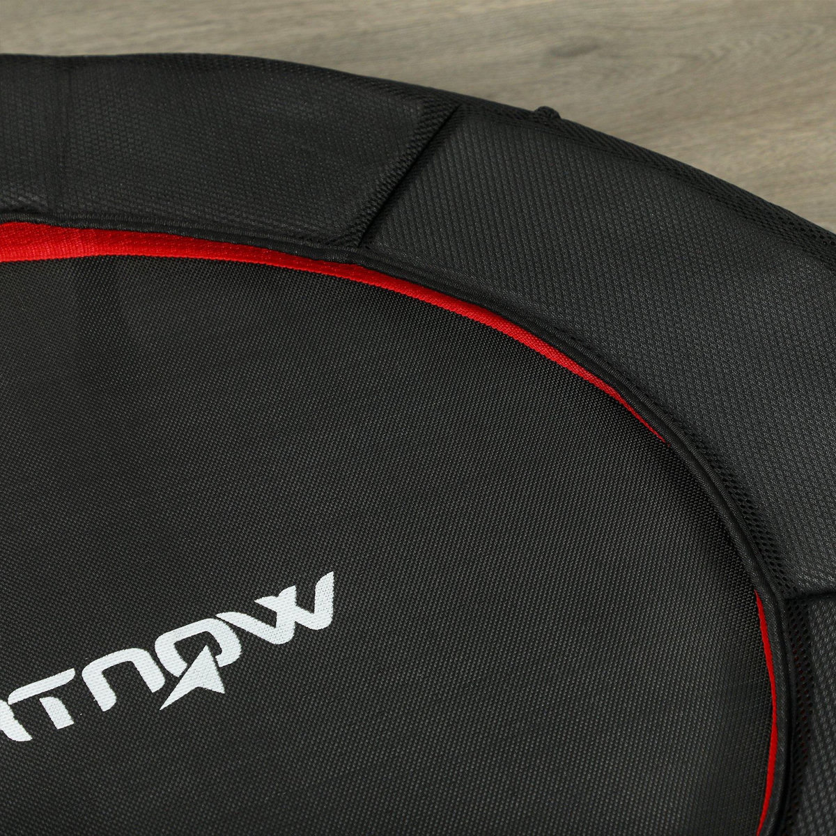 HOMCOM Trampoline fitness dia. 102 cm antidérapant acier tissu noir rouge