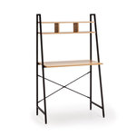 VS VENTA-STOCK Bureau Blanca noir, 1 étagère, style industriel, 83 cm longueur