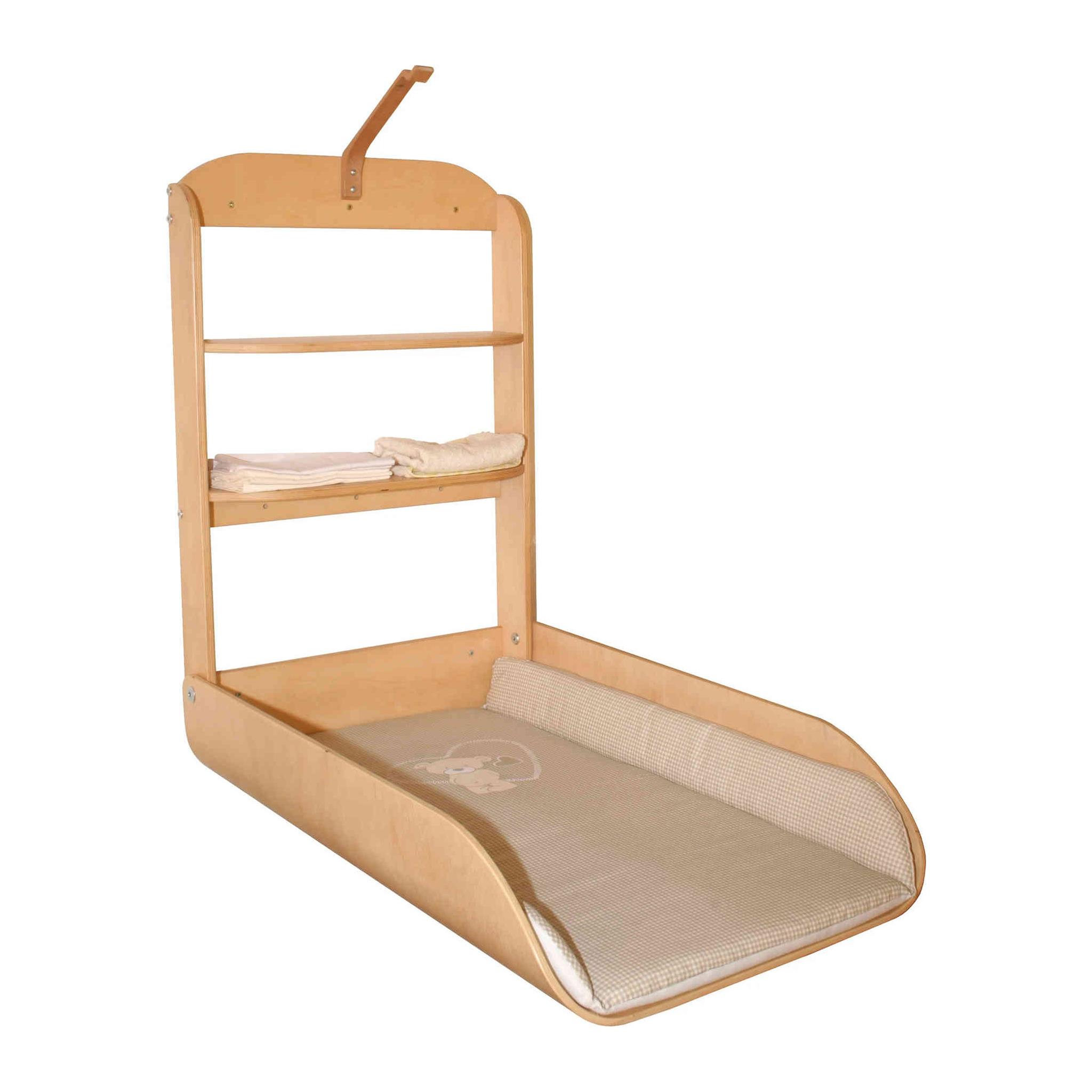 Voir la diapositive 1 : Roba Table à langer murale en bois imitation chêne clair