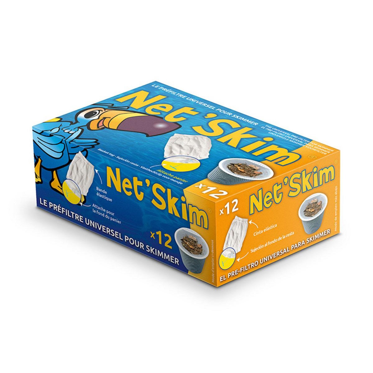 Toucan Lot de 12 préfiltres jetables Net'Skim pour panier de skimmer - Toucan