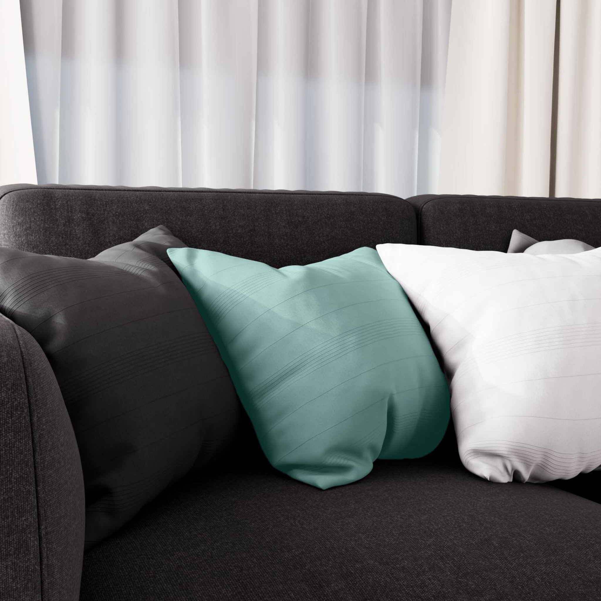 Voir la diapositive 2 : SOLEIL D'OCRE Housse de coussin adele, par soleil d'ocre