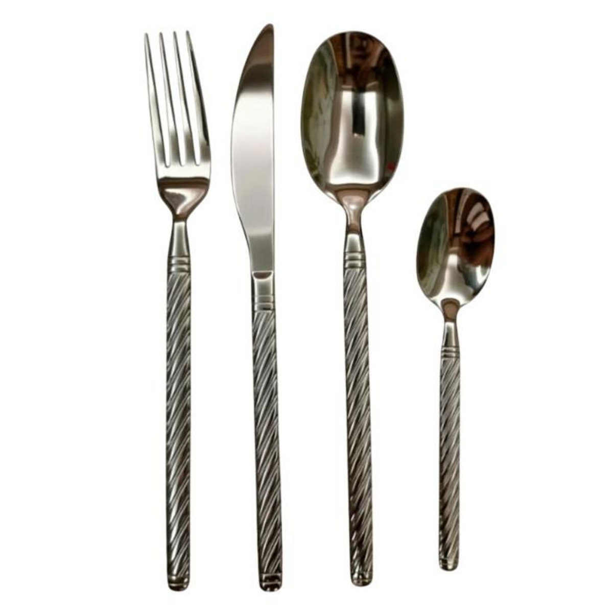 SECRET DE GOURMET Ménagère 24 Pièces en Inox  Chiara  27cm Argent