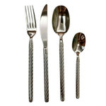 SECRET DE GOURMET Ménagère 24 Pièces en Inox  Chiara  27cm Argent