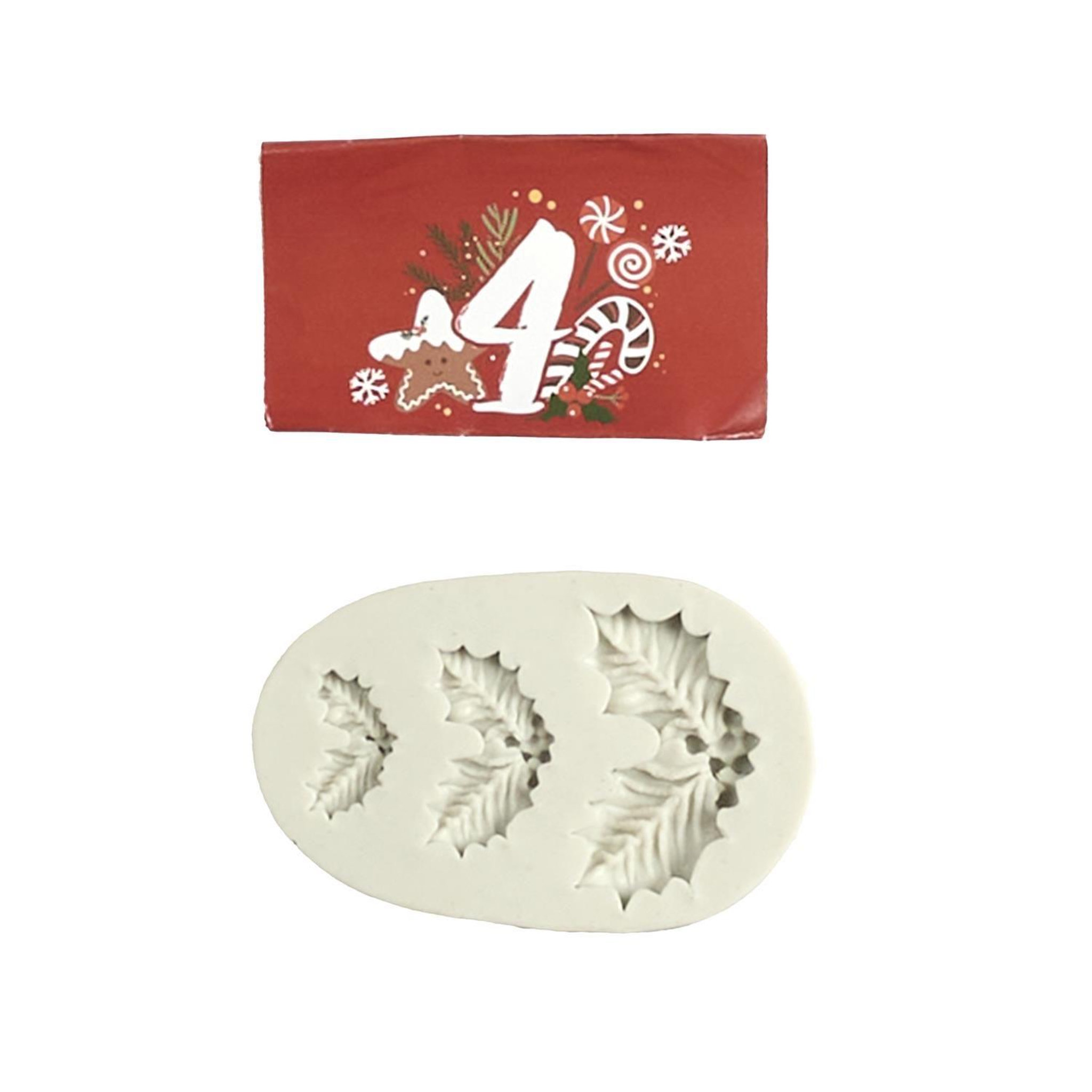 Voir la diapositive 6 : Lily Cook Calendrier de l'avent pâtisserie – roue déco gâteaux de noël 8 compartiments - rouge