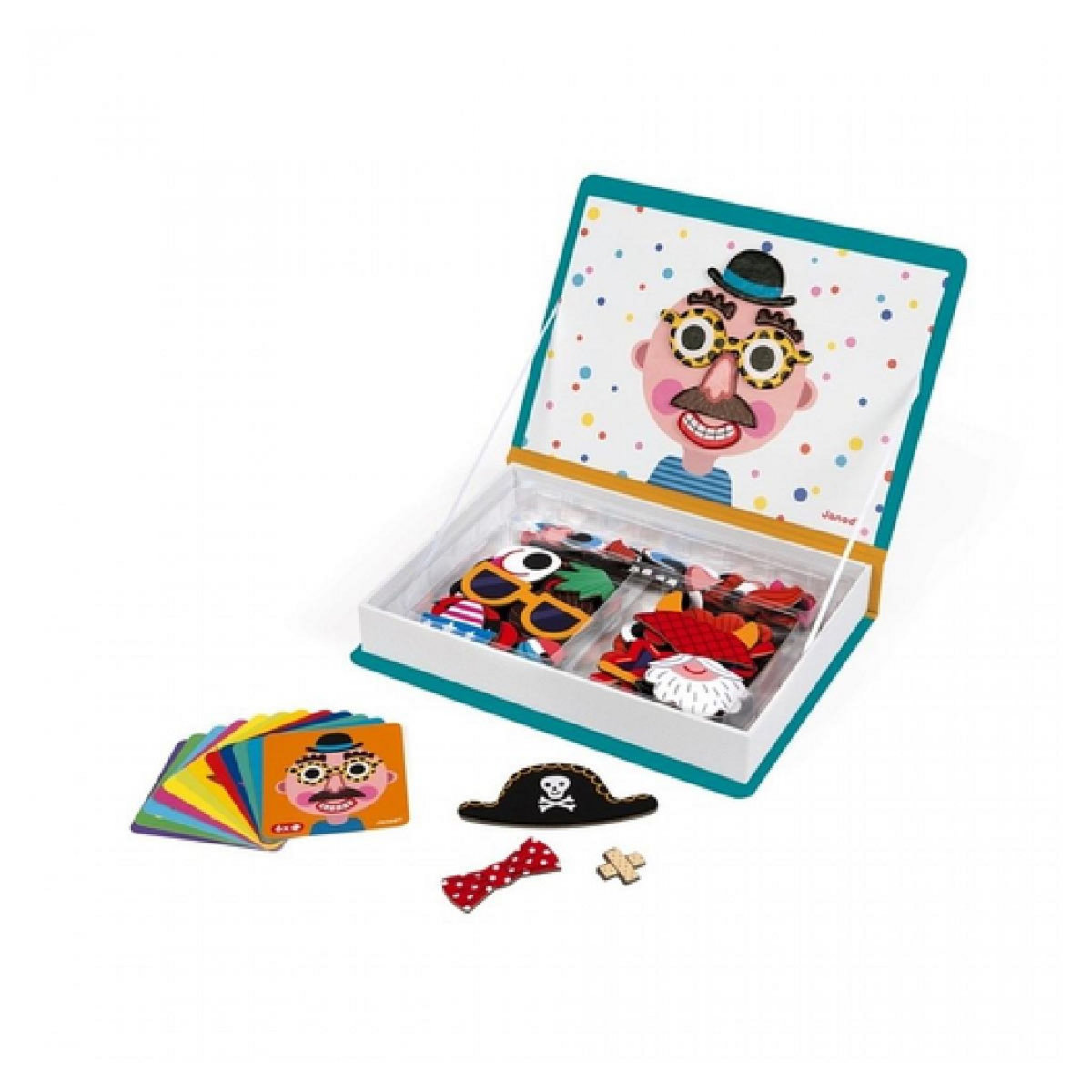 Juratoys-Janod Magneti'Book Crazy Faces garcon