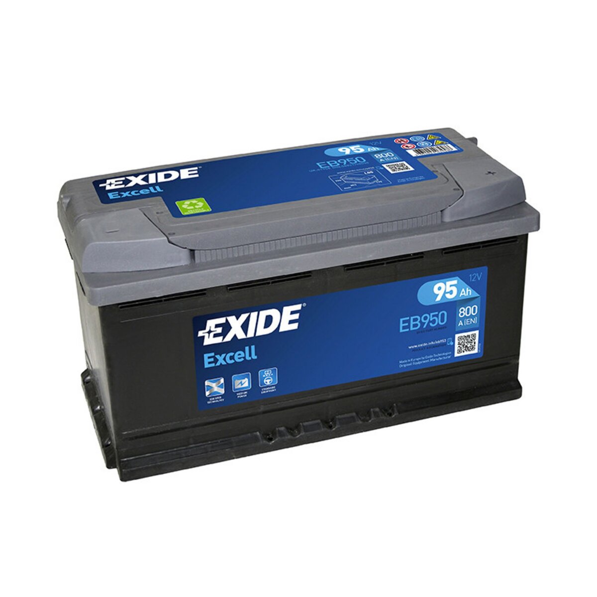 EXIDE Batterie Exide EB950 12v 95AH 800A FB950 pas cher 