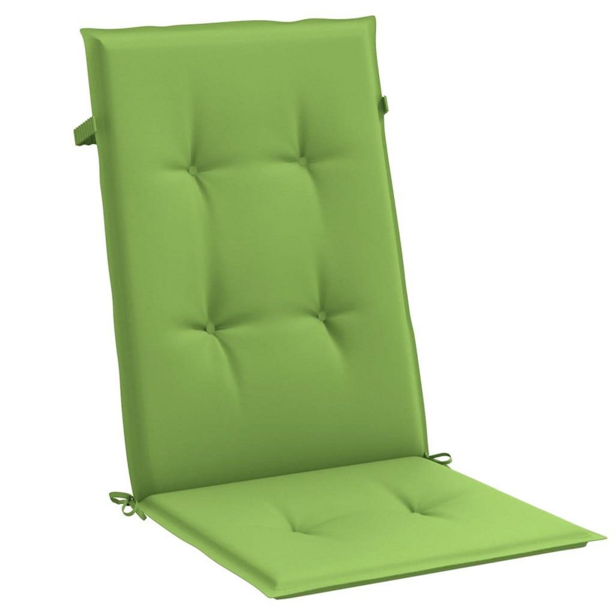 VIDAXL Coussins de chaise a dossier haut lot de 4 vert melange tissu