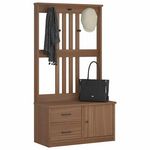 VIDAXL Portemanteau SANDENS 87x40x159,5 cm bois massif pin