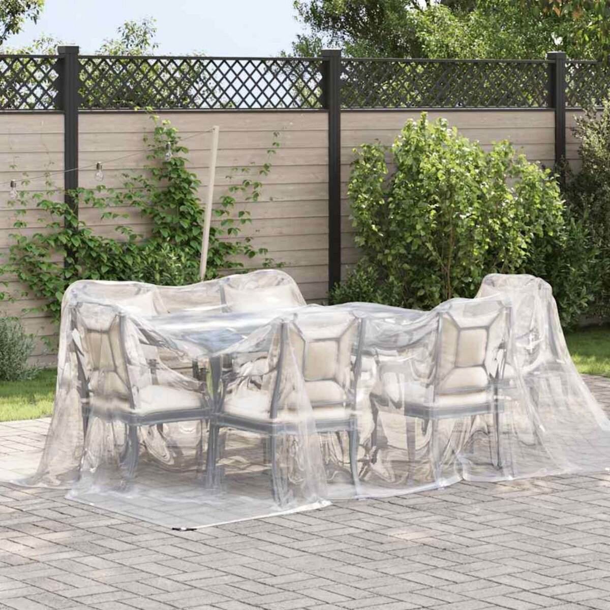 VIDAXL Bache transparente avec œillets 3x4 m polyethylene