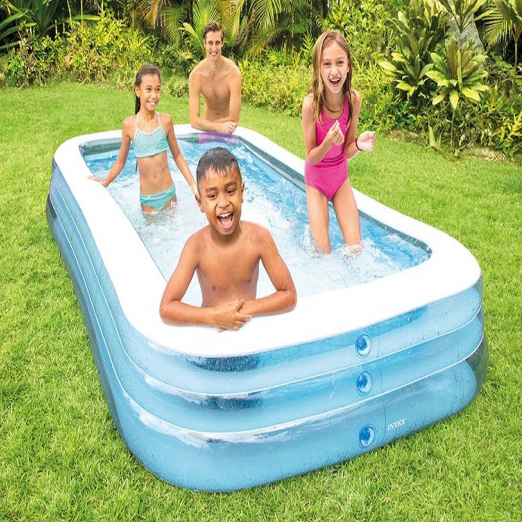 Voir la diapositive 2 : INTEX Petite piscine gonflable 3.05 x 1.83 m -  givrée - 58484np