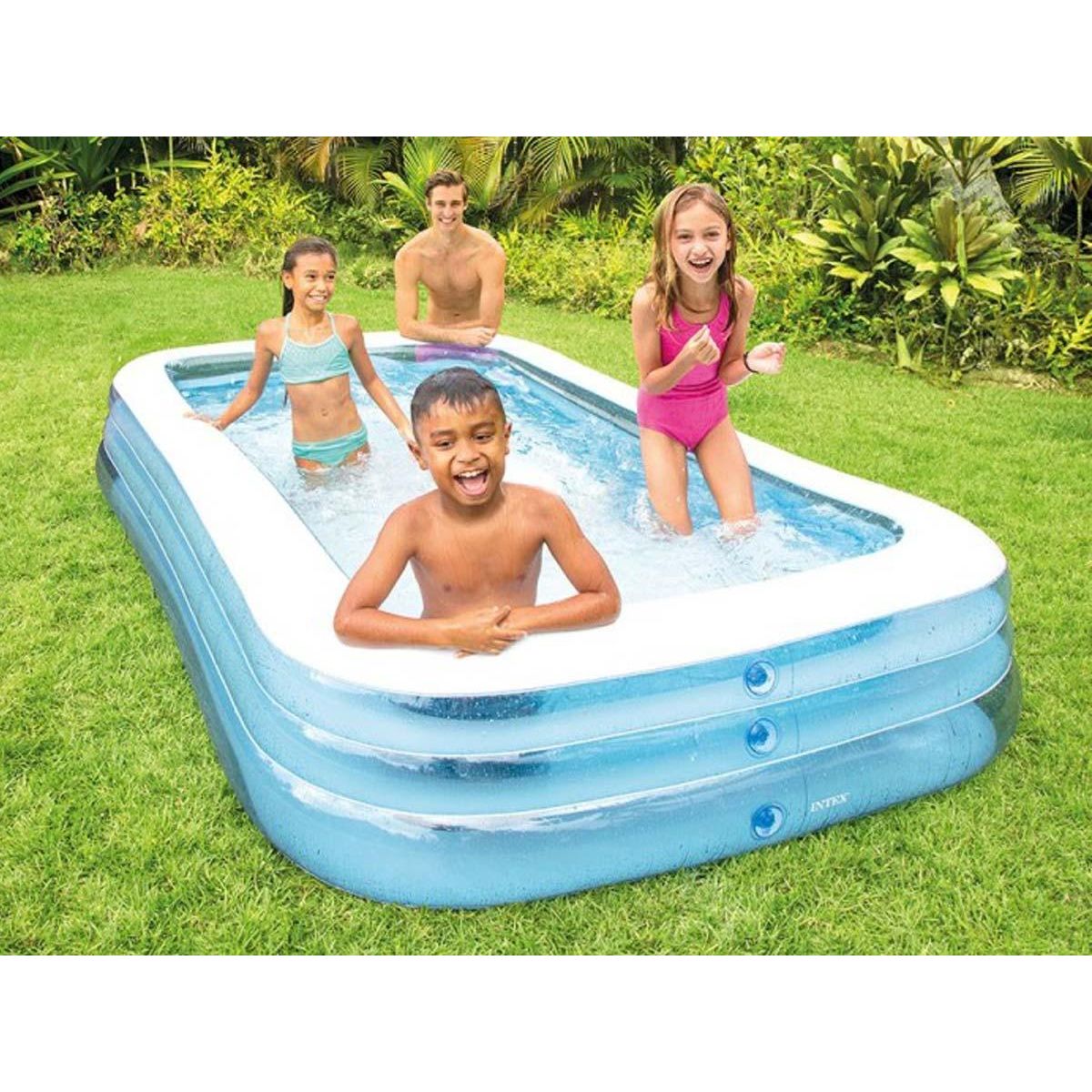 INTEX Petite piscine gonflable 3.05 x 1.83 m -  givrée - 58484np