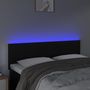Voir la diapositive 3 : VIDAXL Tete de lit a LED Noir 144x5x78/88 cm Similicuir