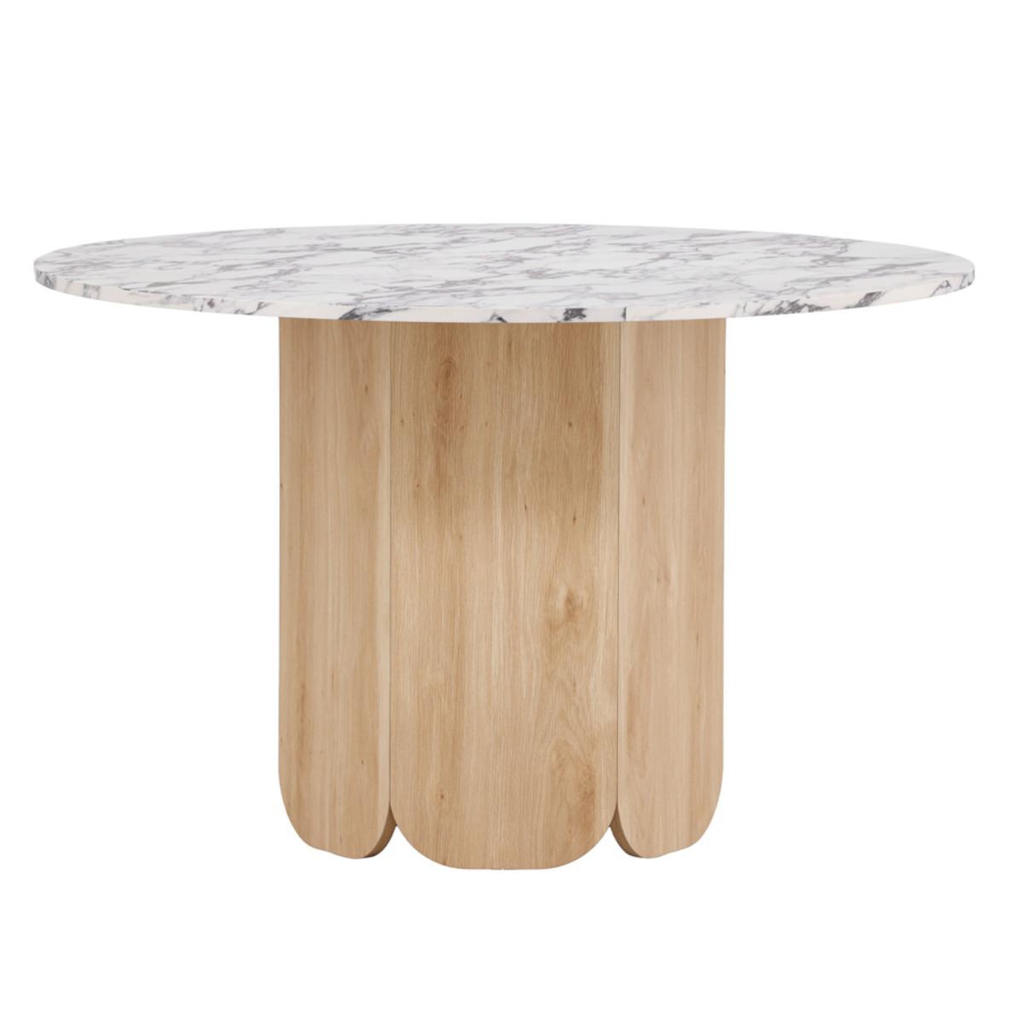 Paris Prix Table à manger ronde  tekla  120cm gris & naturel