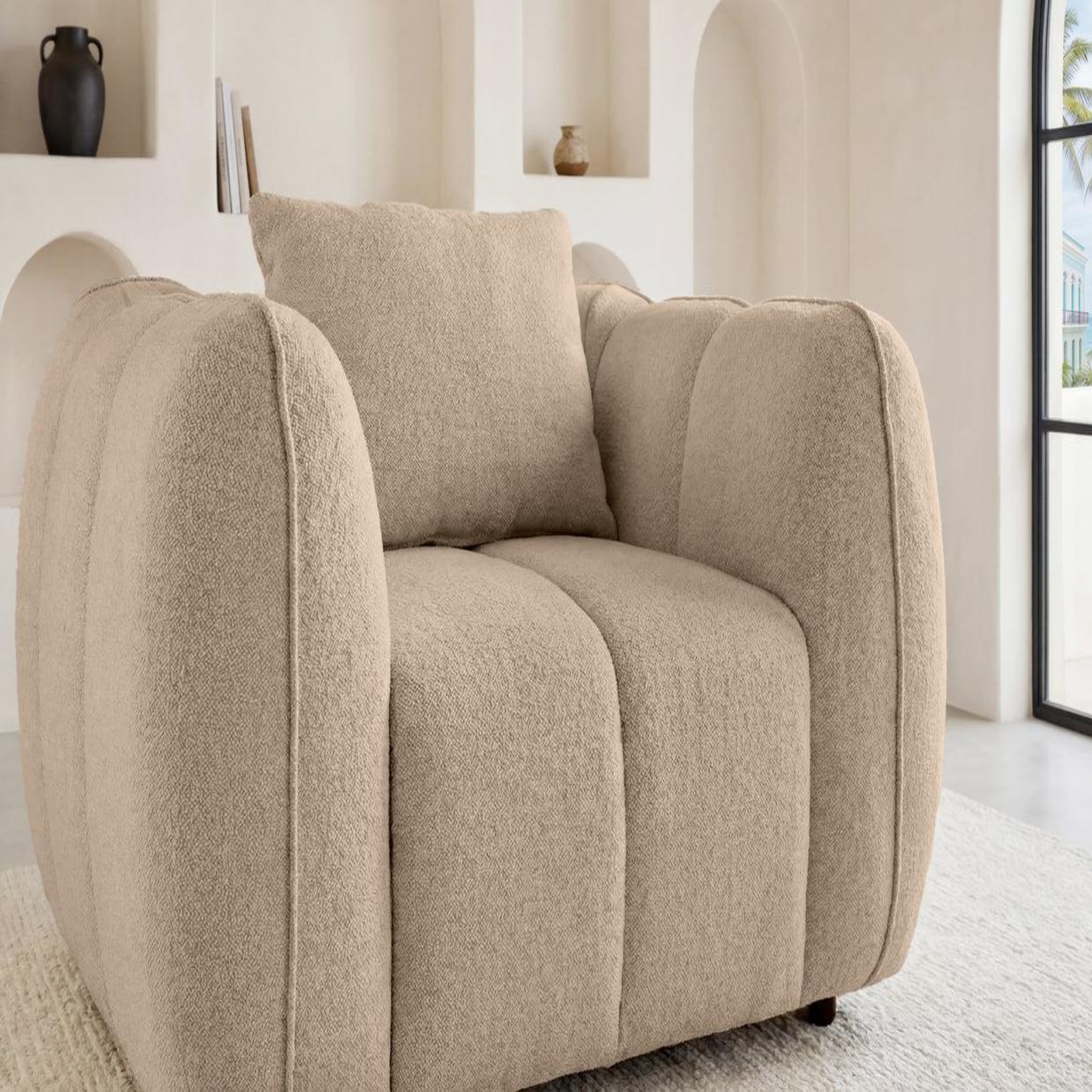 Voir la diapositive 4 : CASANOVA PARIS HAVANA - Fauteuil tissu lisse