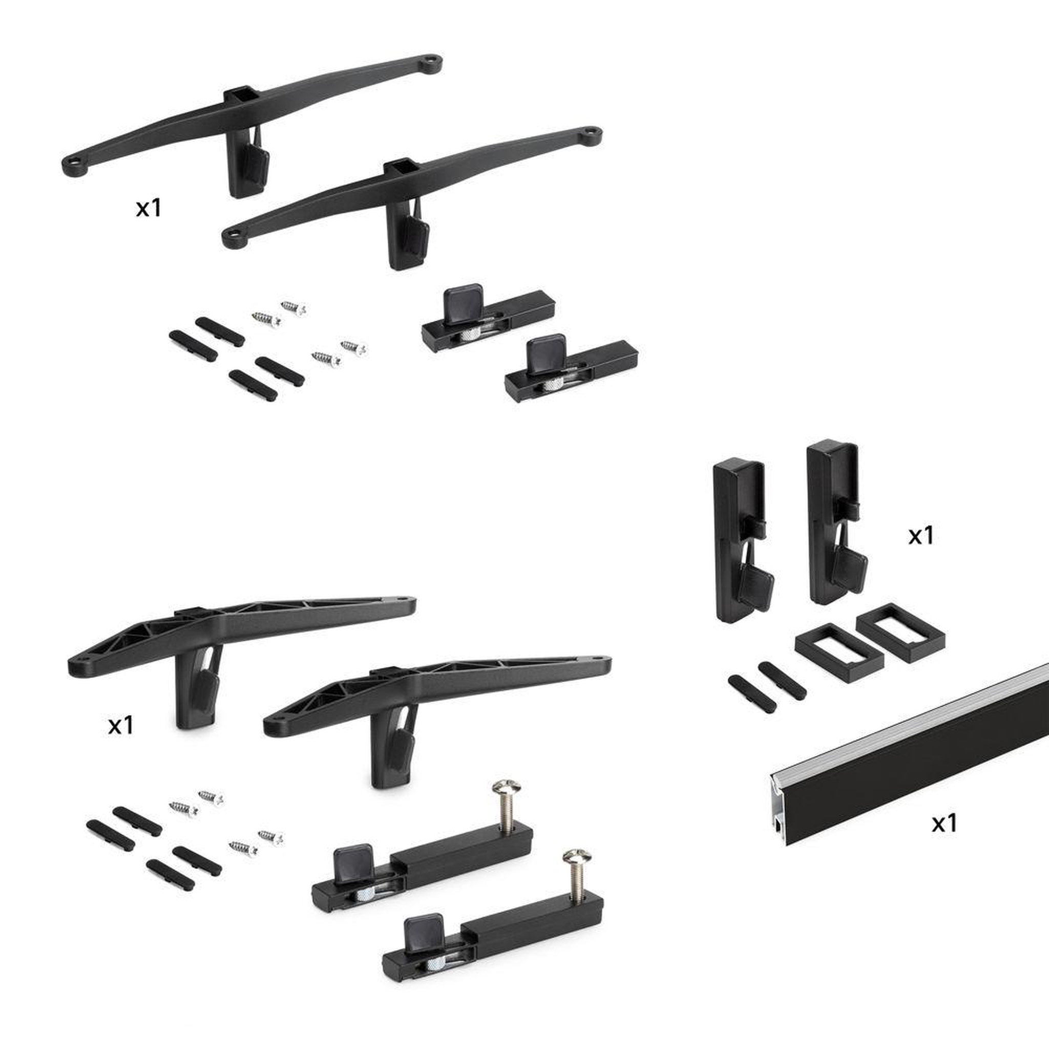 EMUCA SRL Kit Zero de supports pour étagères en bois, module et tringle