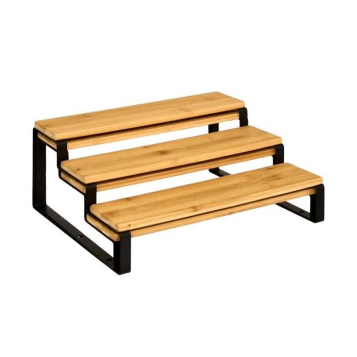 FIVE Lot de 2 Étagères à Épices en Bambou  Ordera  32cm Naturel & Noir