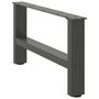 Voir la diapositive 3 : VIDAXL Pieds de table basse anthracite 2 pcs 60x(30-31) cm acier