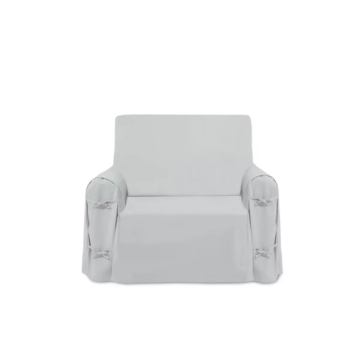 SOLEIL D'OCRE Housse de fauteuil en coton PANAMA gris clair