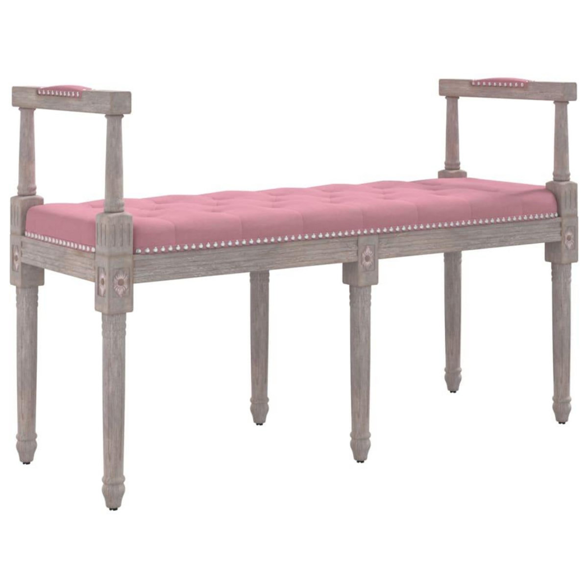 VIDAXL Banc Rose 110x40x70 cm Velours