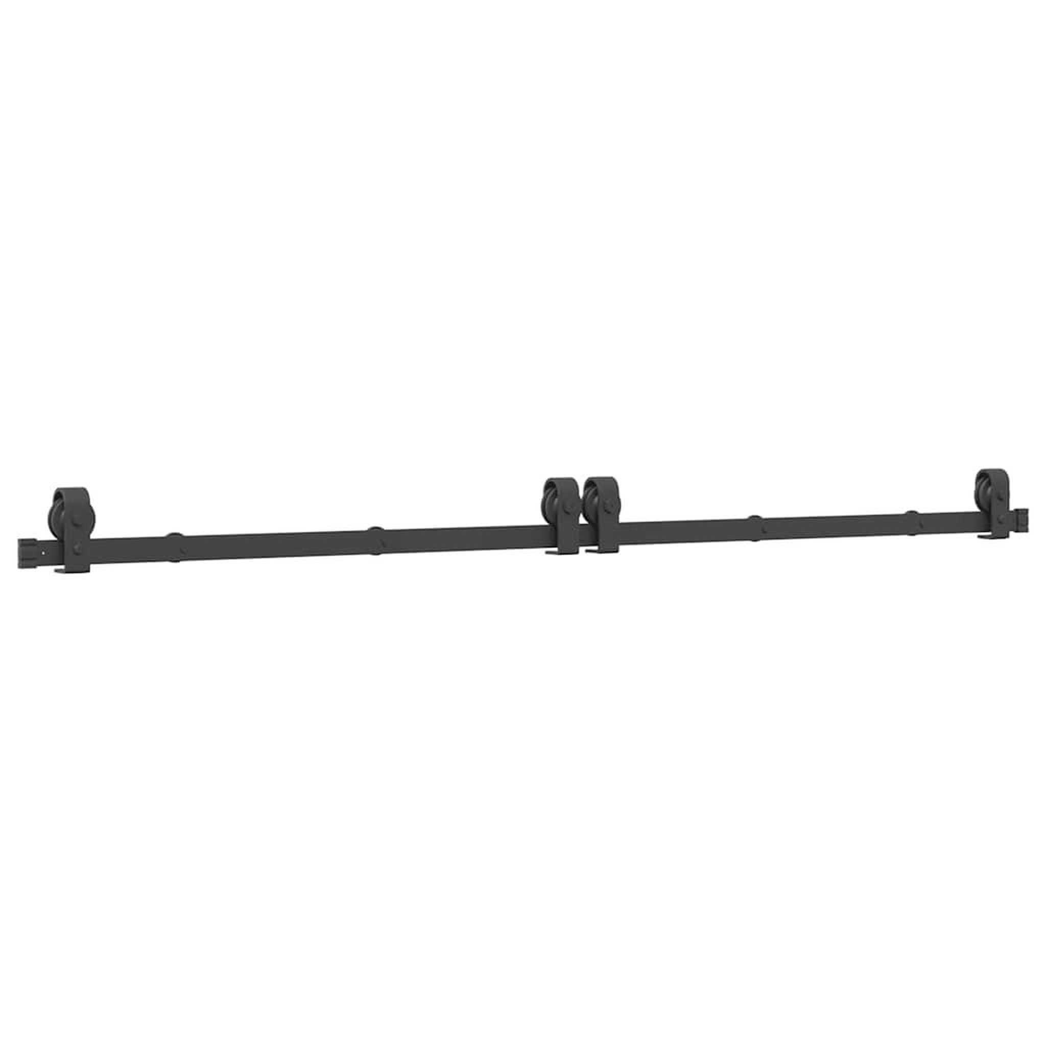 Voir la diapositive 2 : VIDAXL Kit de quincaillerie de porte coulissante 200 cm Acier Noir