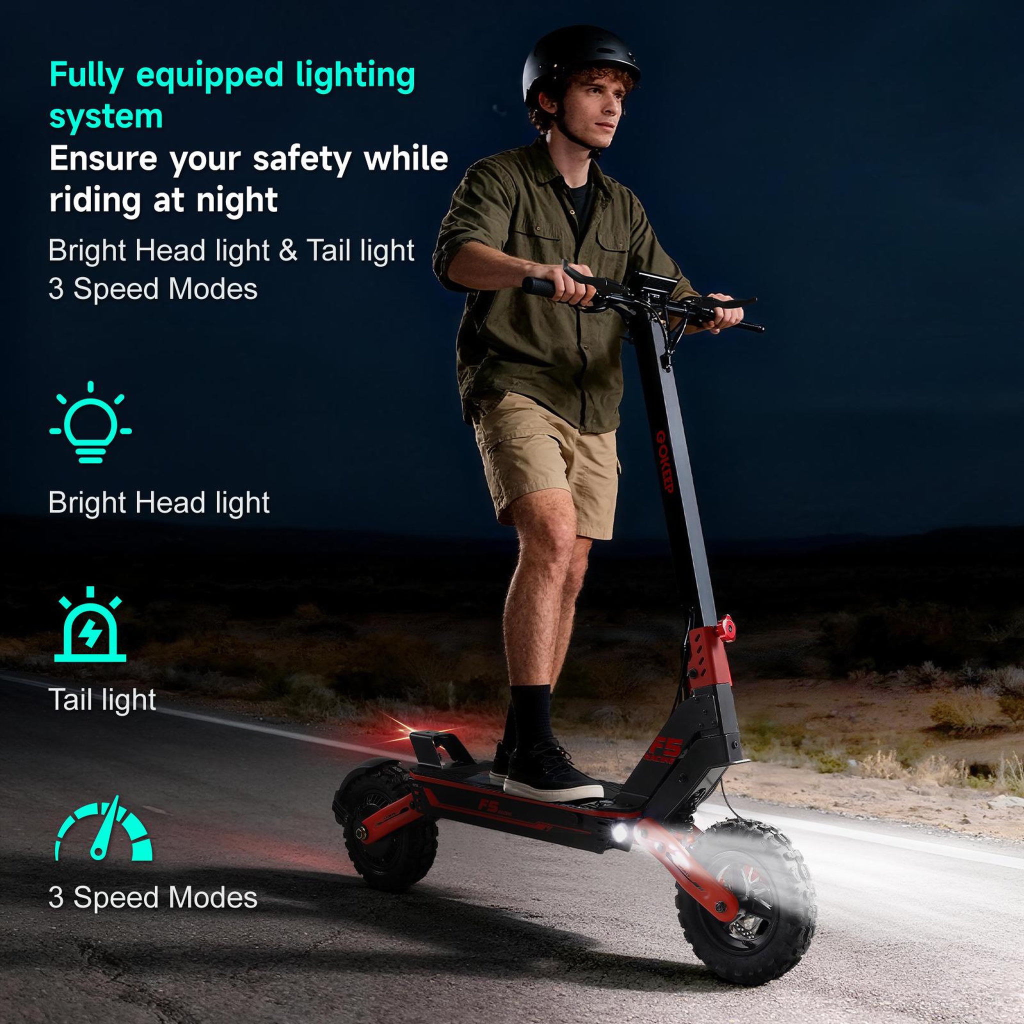 Voir la diapositive 2 : GOKEEP Trottinette électrique pliable GOKEEP F5, 11 pouces