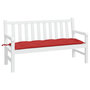 Voir la diapositive 3 : VIDAXL Coussin de banc de jardin rouge 150x50x7 cm tissu oxford