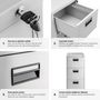 Voir la diapositive 4 : tectake Armoire de classement en métal en acier lâqué époxy gris