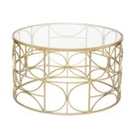 ATMOSPHERA Table Basse Ronde Design  Suite  71cm Or