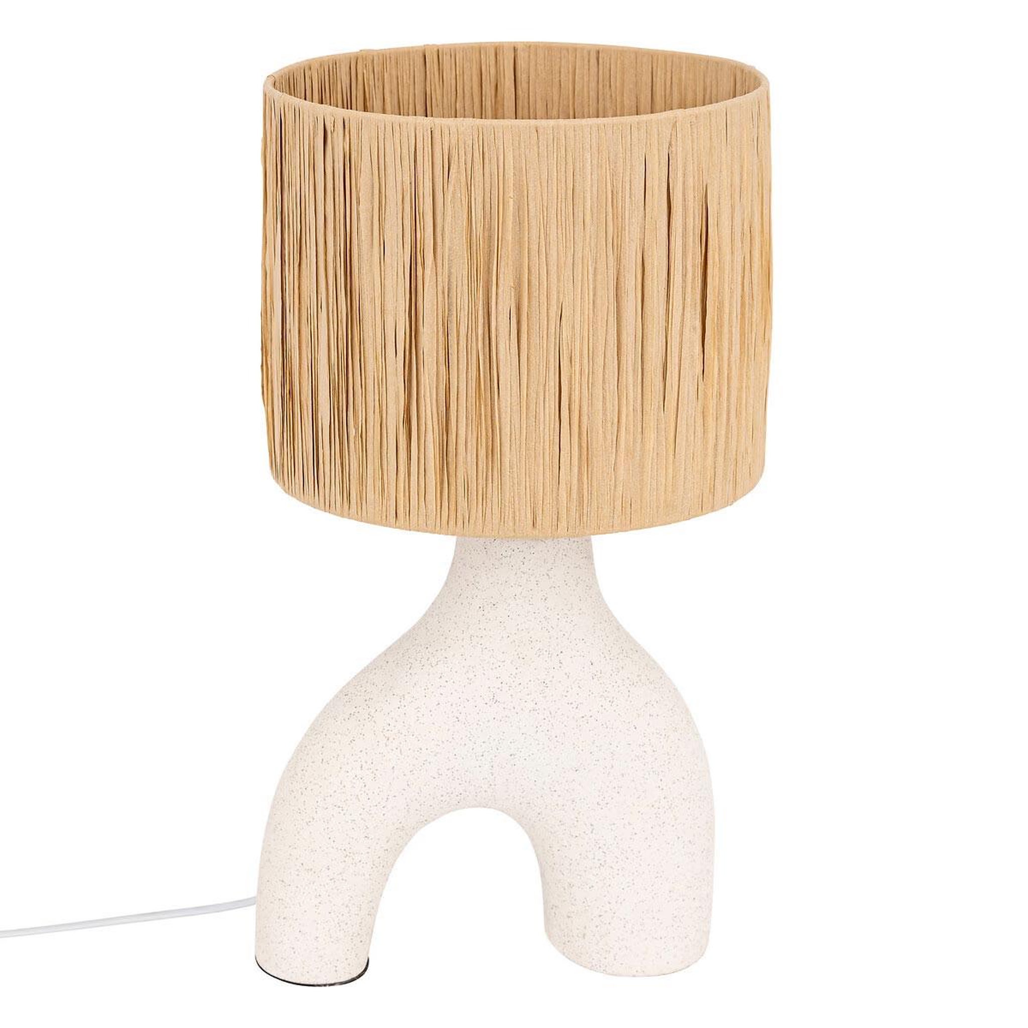 ATMOSPHERA Lampe à poser design  sania  47cm blanc & naturel