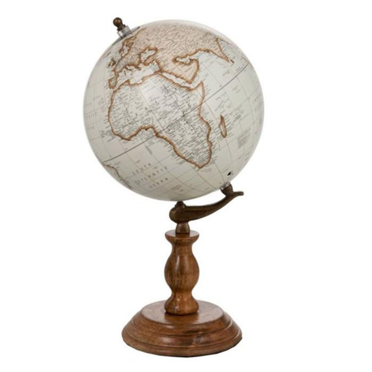 Paris Prix Globe Déco sur Pied  Bois  38cm Naturel