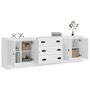 Voir la diapositive 3 : VIDAXL Buffets 3 pcs Blanc Bois d'ingenierie