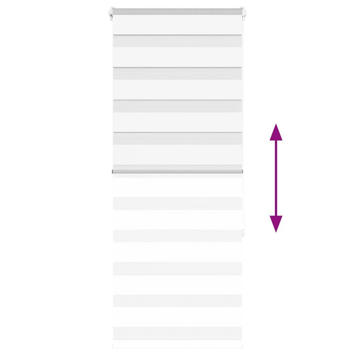 VIDAXL Store zebre blanc 60x150 cm largeur du tissu 55,9 cm polyester