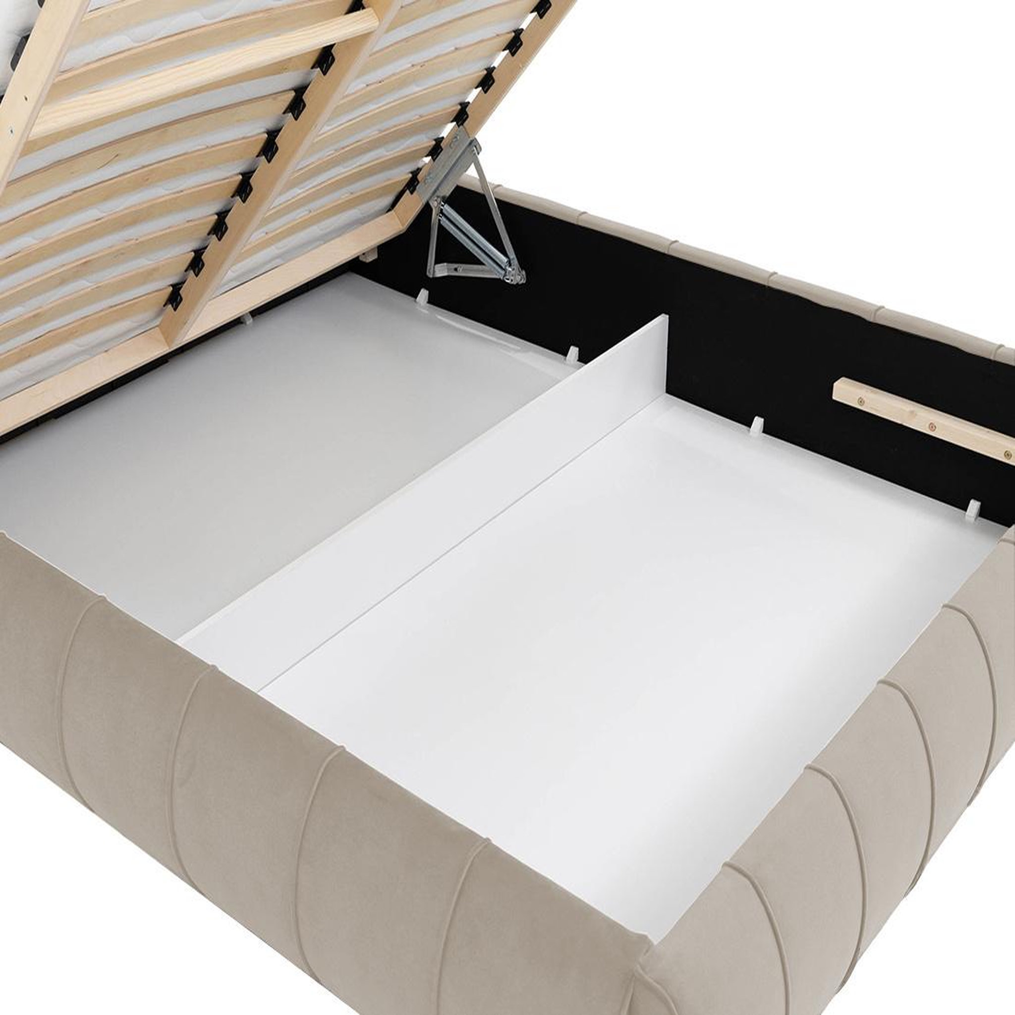 Voir la diapositive 4 : BEST MOBILIER Elsa - lit coffre - 160x200 cm - en velours - sommier inclus
