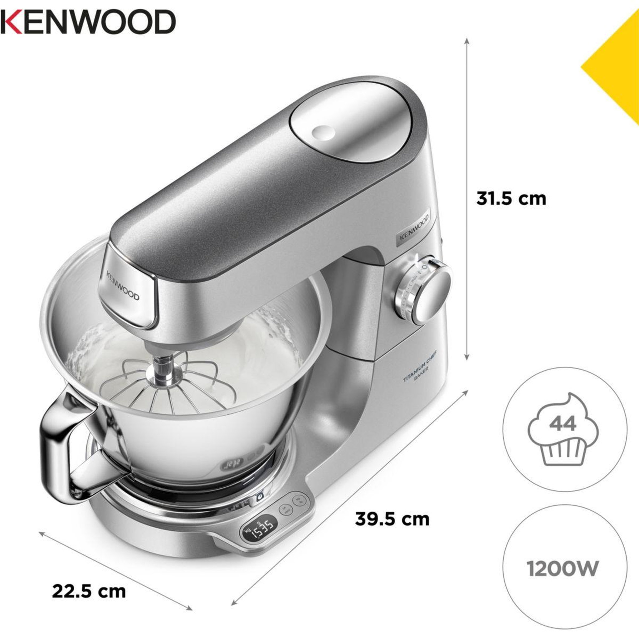 Voir la diapositive 5 : KENWOOD Robot pâtissier kvc85.009si titanium chef baker