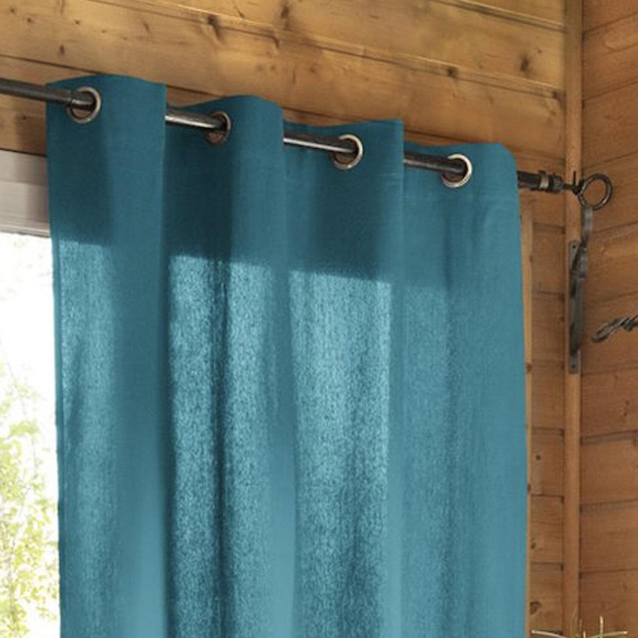 Voir la diapositive 2 : Home collection Rideau 100% coton uni