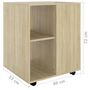 Voir la diapositive 6 : VIDAXL Armoire a roulettes Chene Sonoma 60x53x72 cm Bois d'ingenierie