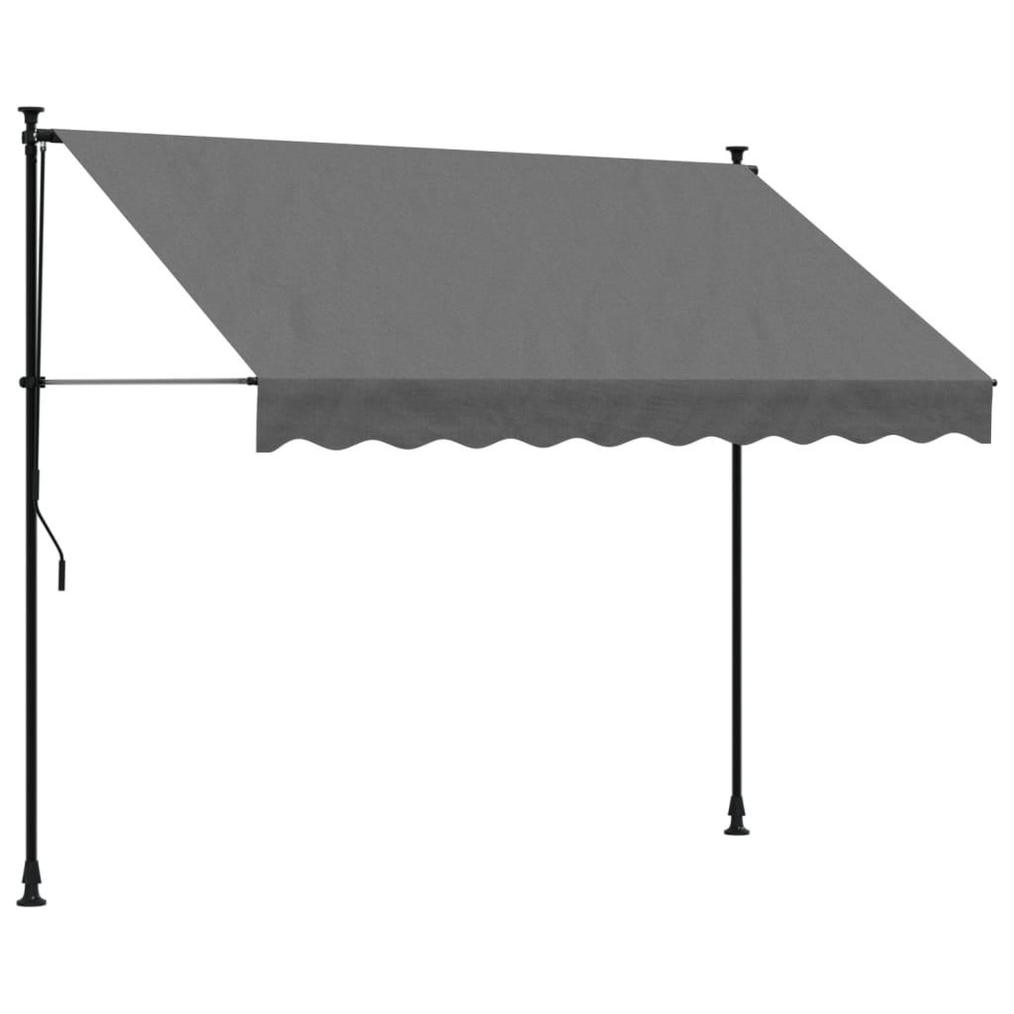 Voir la diapositive 2 : VIDAXL Auvent retractable anthracite 250x150 m tissu et acier