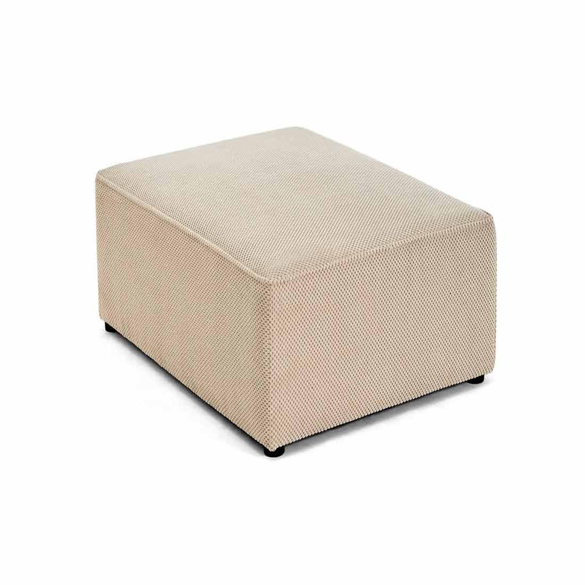 Voir la diapositive 3 : BEST MOBILIER Topaze - pouf - en velours texturé
