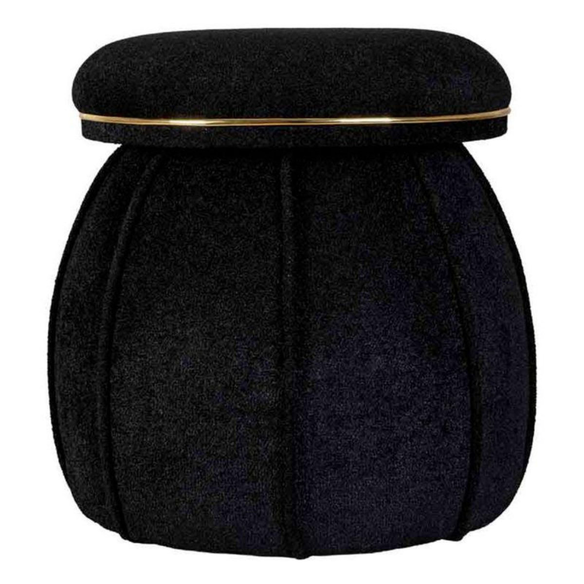 Paris Prix Tabouret Rond Déco  Corin  55cm Noir & Or