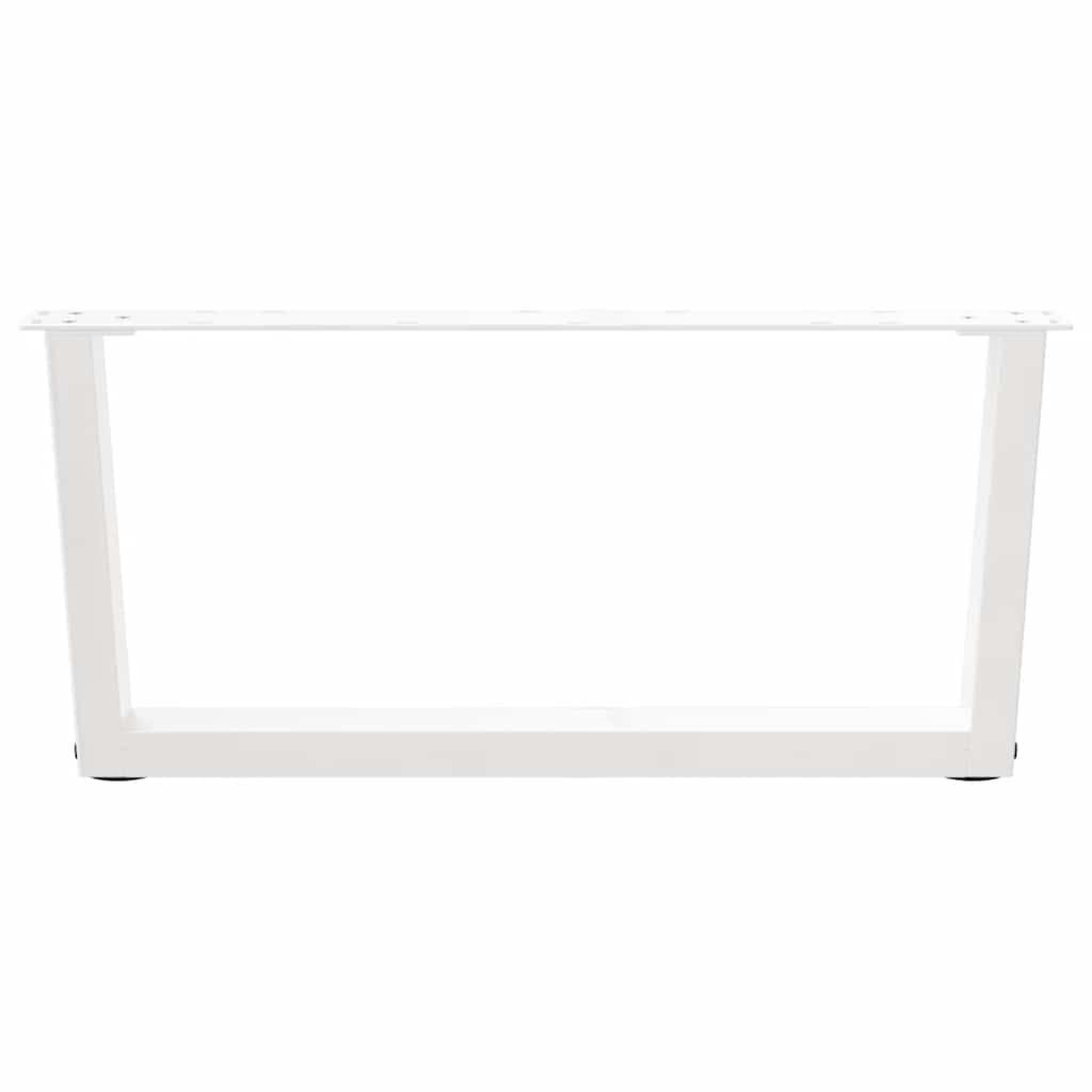 Voir la diapositive 5 : VIDAXL Pieds de table a manger forme V 2pcs blanc 70x(30-31,3)cm acier