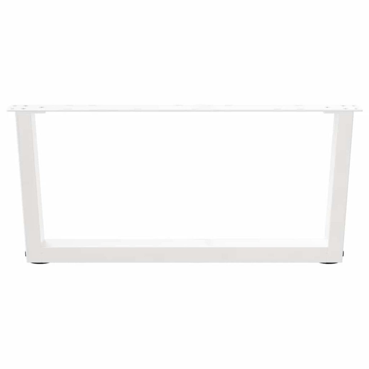 VIDAXL Pieds de table a manger forme V 2pcs blanc 70x(30-31,3)cm acier