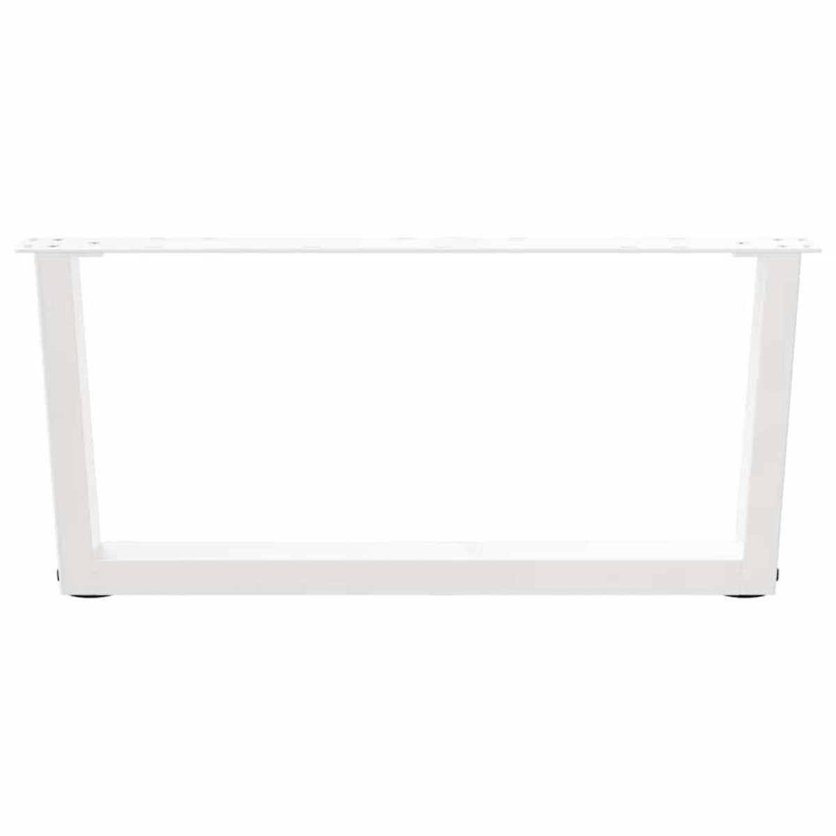 VIDAXL Pieds de table a manger forme V 2pcs blanc 70x(30-31,3)cm acier