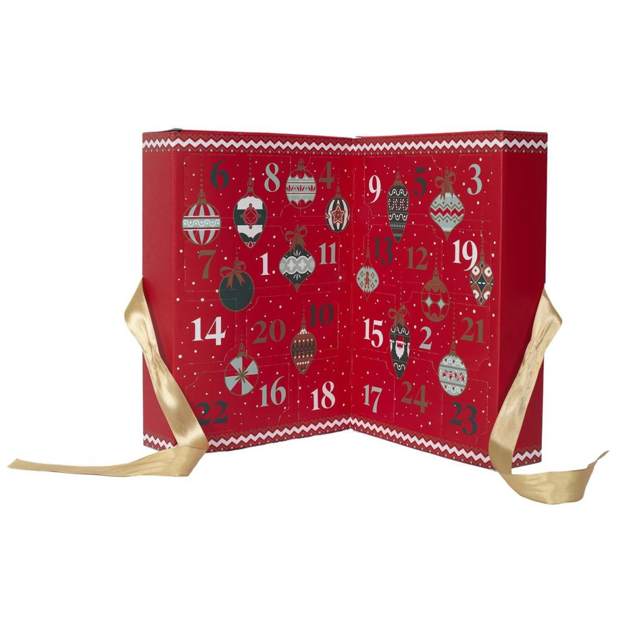 Voir la diapositive 4 : The Home Deco Factory Calendrier de l'avent 24 bougies parfumées  noël  30cm rouge